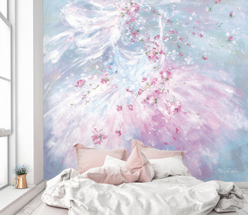 3D Pink Petals Dress 3125 Debi Coules Wall Mural Wall Murals