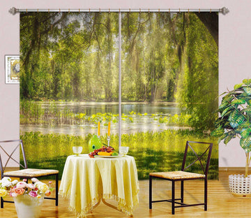 3D Green Trees Lawn 5360 Beth Sheridan Curtain Curtains Drapes