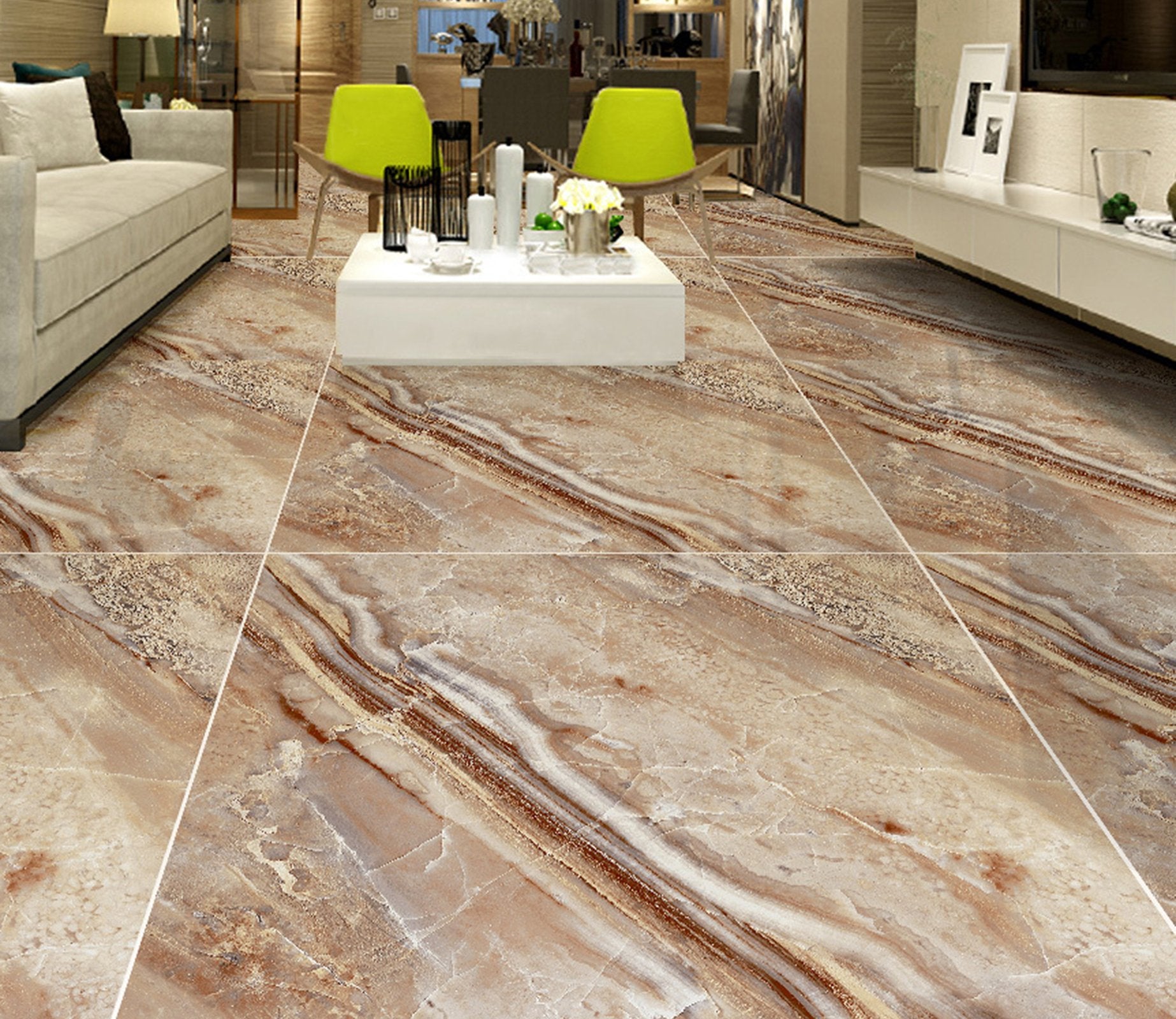 3D Color Stripe WG658 Floor Mural Wallpaper AJ Wallpaper 2 