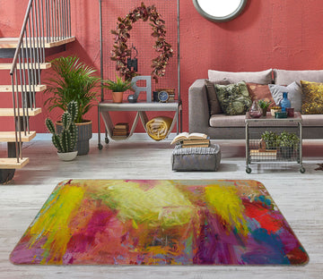 3D Golden Graffiti 1017 Allan P. Friedlander Rug Non Slip Rug Mat