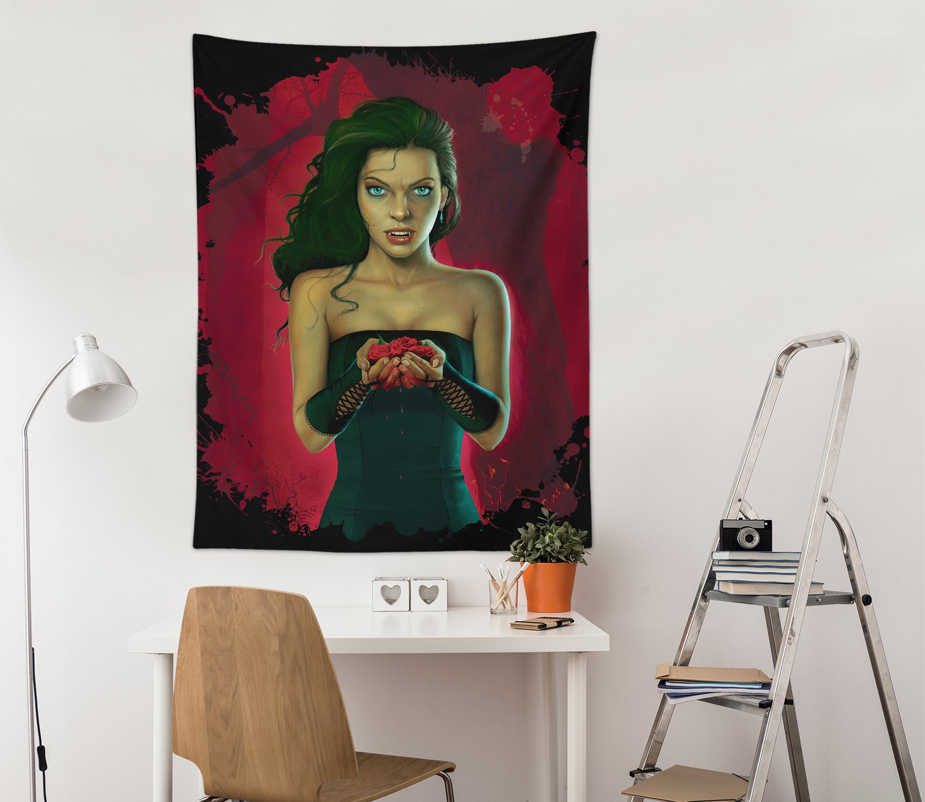 3D Blood Rose 116211 Vincent Tapestry Hanging Cloth Hang