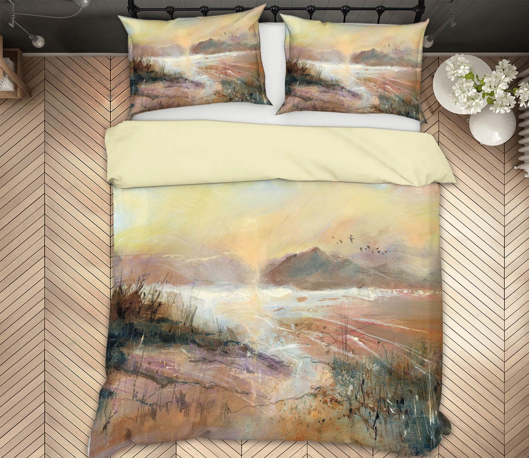 3D Beautiful Mountain 2002 Anne Farrall Doyle Bedding Bed Pillowcases Quilt Quiet Covers AJ Creativity Home 