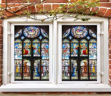 3D Believers Pray 134 Window Film Print Sticker Cling Stained Glass UV Block