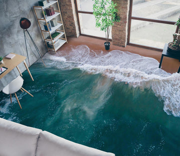 3D Deep Green Sea View 095 Floor Mural  Wallpaper Murals Rug & Mat Print Epoxy waterproof bath floor