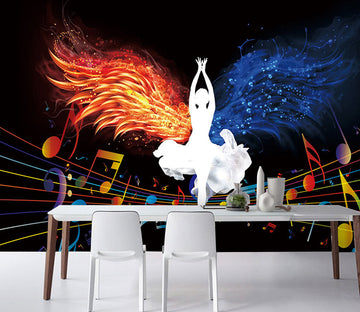 3D Ballet Wings WG181 Wall Murals