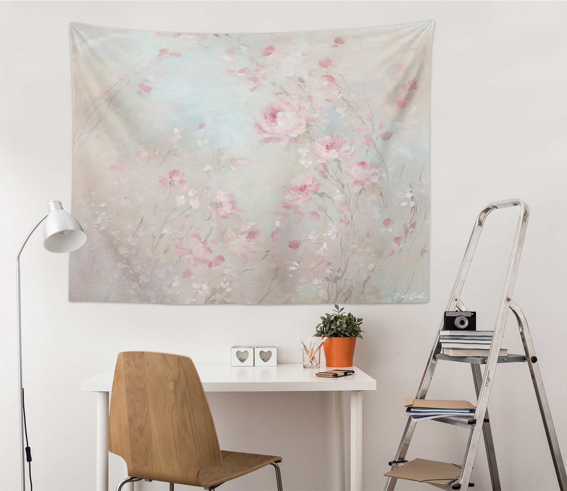 3D Pink Flower Vine 111170 Debi Coules Tapestry Hanging Cloth Hang