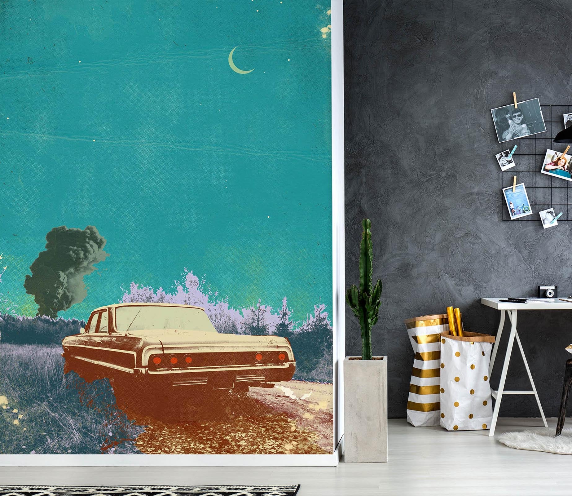 3D Evening Explosion 1402 Showdeer Wall Mural Wall Murals