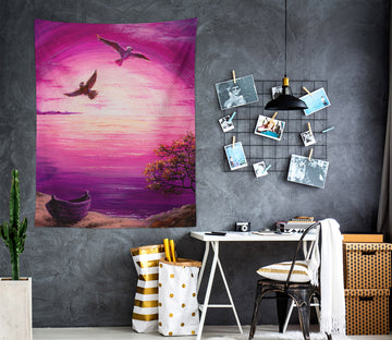 3D Purple Sunset 5293 Marina Zotova Tapestry Hanging Cloth Hang