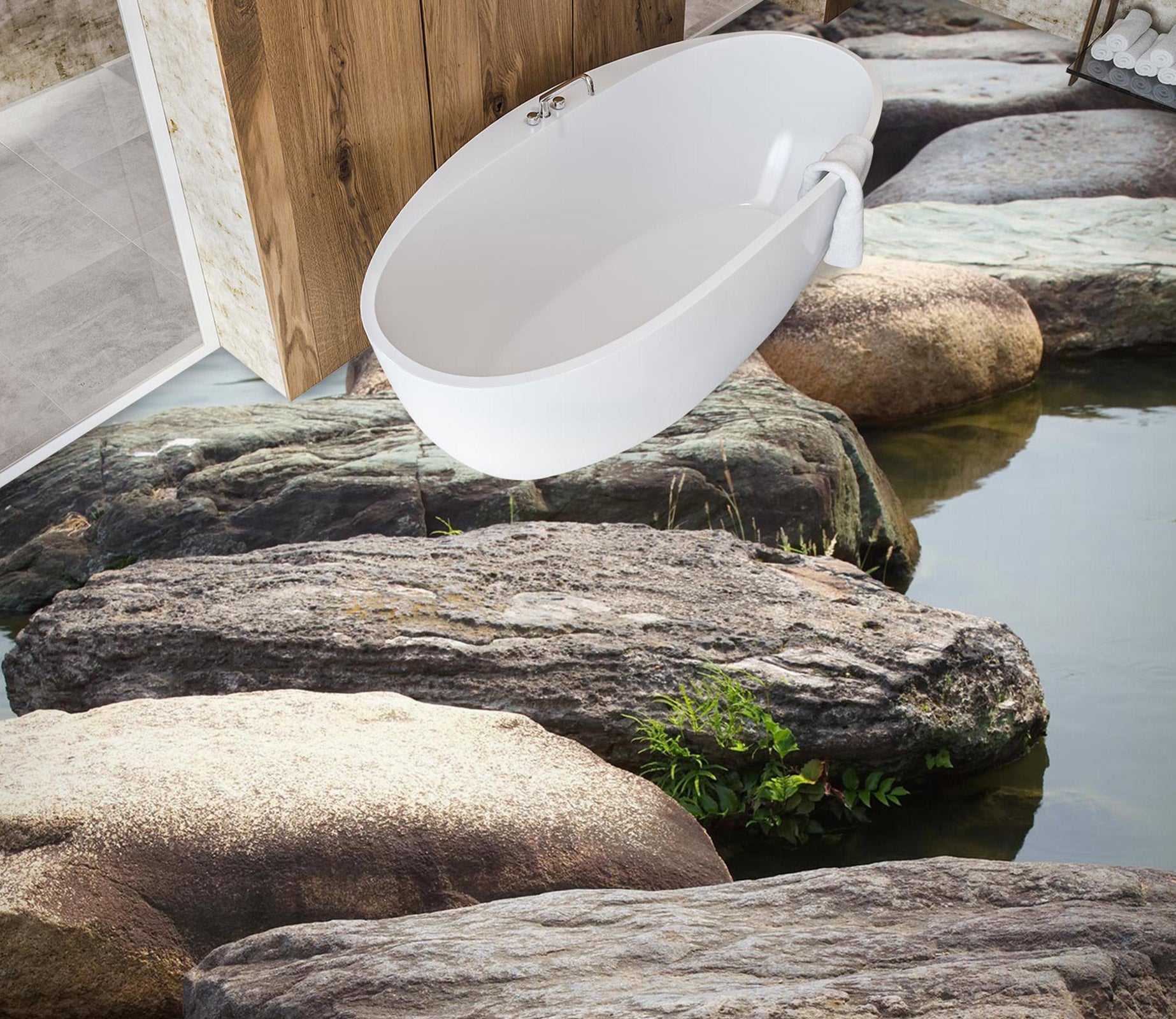 3D Plain Stones 1096 Floor Mural  Wallpaper Murals Self-Adhesive Removable Print Epoxy