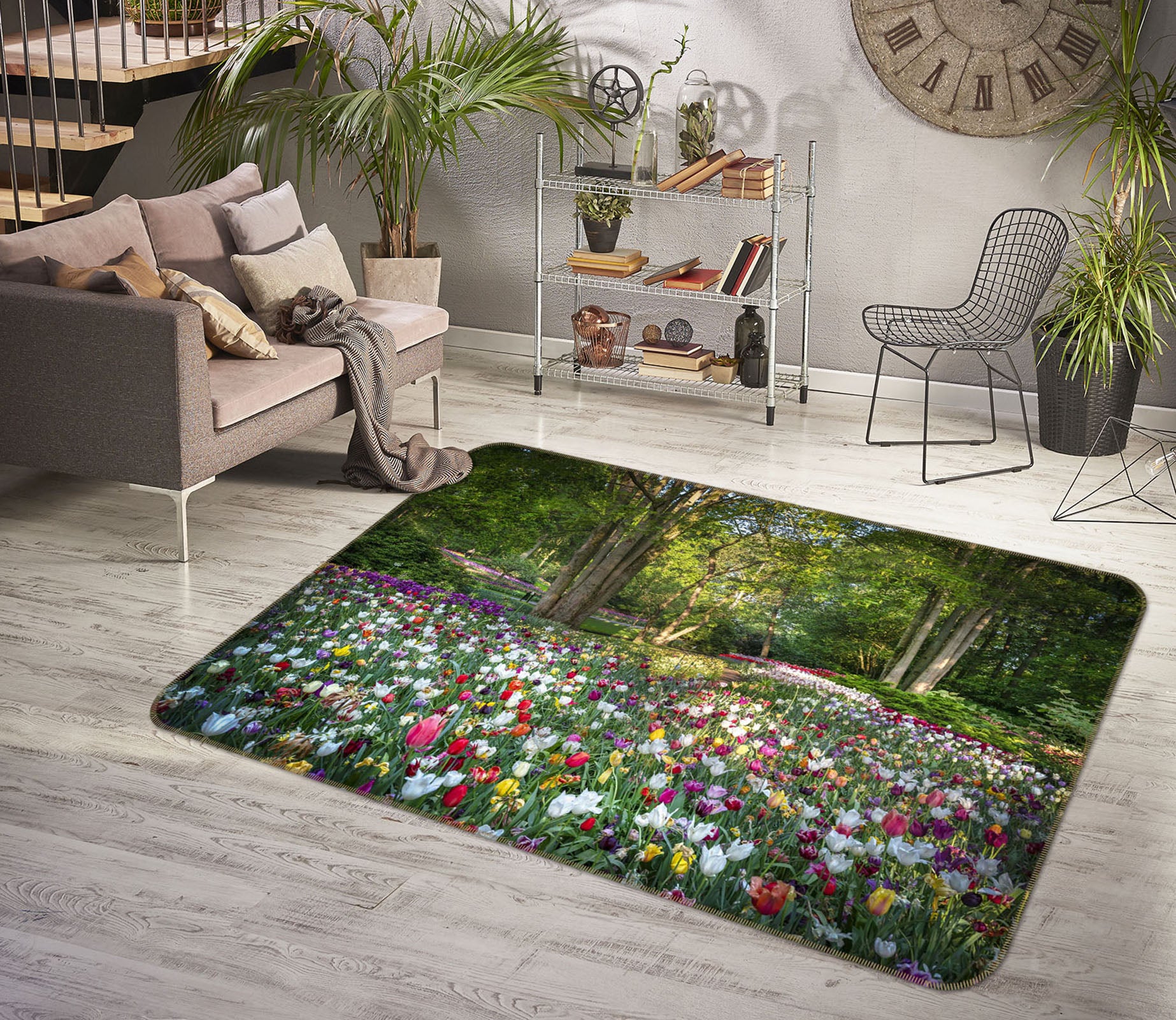 3D Forest Garden 1139 Marco Carmassi Rug Non Slip Rug Mat