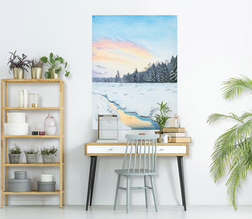 3D Snowfield Forest 1834 Marina Zotova Wall Sticker