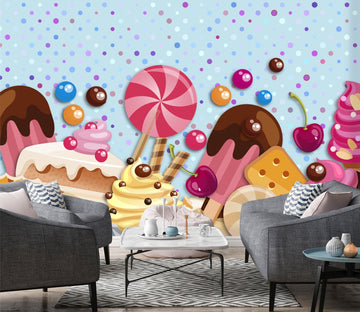 3D Pink Candy Ice Cream 264 Wallpaper AJ Wallpaper 2 