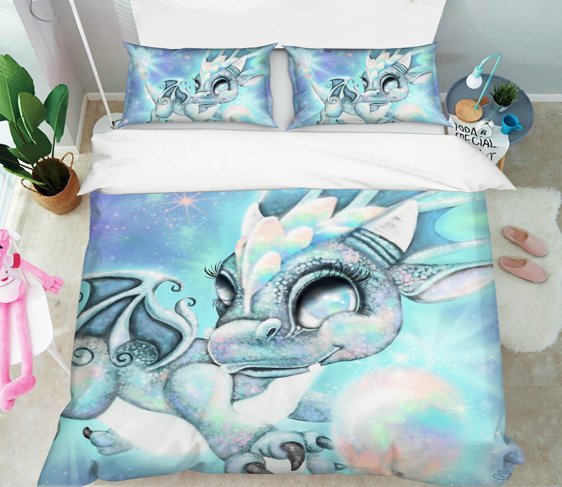 3D Color Star Dragon 8581 Sheena Pike Bedding Bed Pillowcases Quilt Cover Duvet Cover