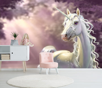 3D Elegant White Unicorn 042 Wall Murals Wallpaper AJ Wallpaper 2 
