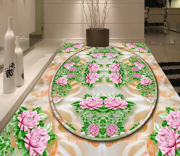 3D Embroidery Flowers 529 Floor Mural  Wallpaper Murals Rug & Mat Print Epoxy waterproof bath floor