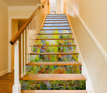 3D Yellow Flower Bush Garden Painting 90116 Allan P. Friedlander Stair Risers