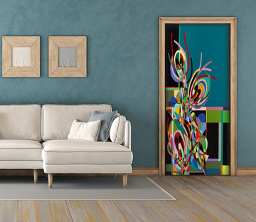 3D Colorful Patchwork Pattern 93154 Allan P. Friedlander Door Mural