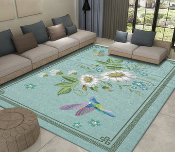 3D Flower Bird WG465 Non Slip Rug Mat Mat AJ Creativity Home 