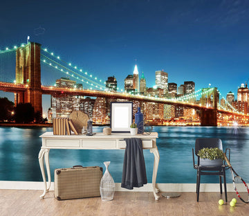 3D New York Bridge 063 Wall Murals