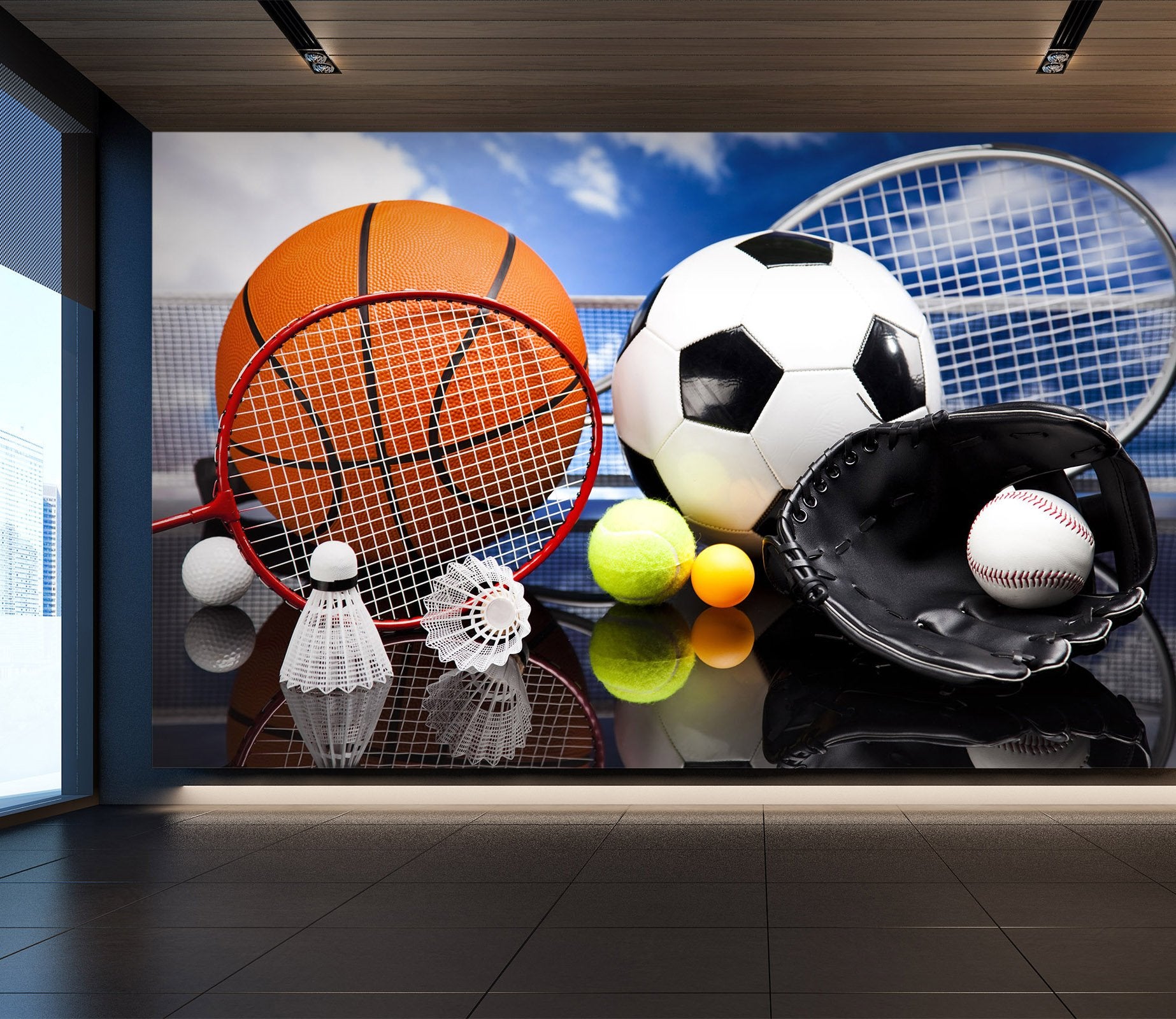 3D Ball Sports 059 Wall Murals Wallpaper AJ Wallpaper 2 