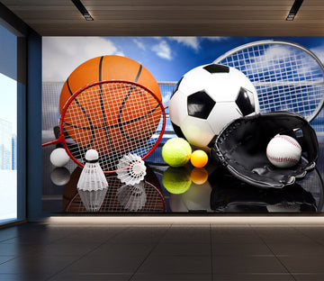 3D Ball Sports 059 Wall Murals Wallpaper AJ Wallpaper 2 