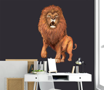 3D Lion Lookout 184 Animals Wall Stickers Wallpaper AJ Wallpaper 