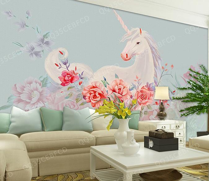 3D Unicorn 129 Wall Murals Wallpaper AJ Wallpaper 2 