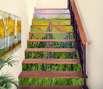 3D Grass Purple Flower 89188 Allan P. Friedlander Stair Risers
