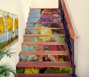 3D Colorful Oil Painting Pattern 9029 Allan P. Friedlander Stair Risers