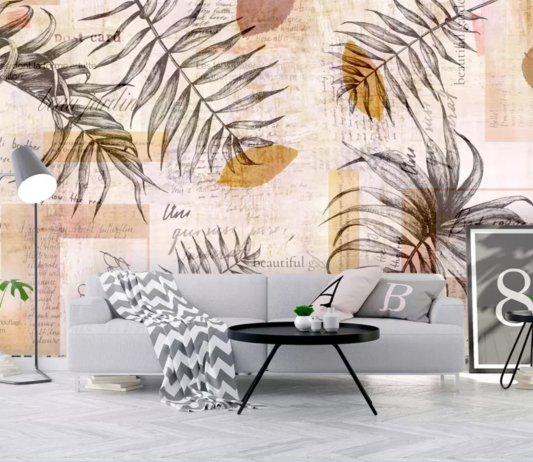 3D Leaves WC26 Wall Murals Wallpaper AJ Wallpaper 2 