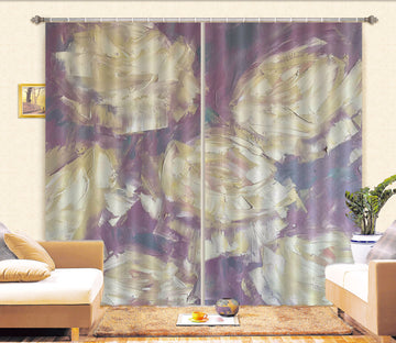 3D White Rose 3019 Skromova Marina Curtain Curtains Drapes