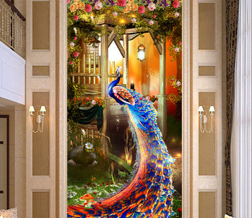 3D Elegant Peacock WG005 Wall Murals