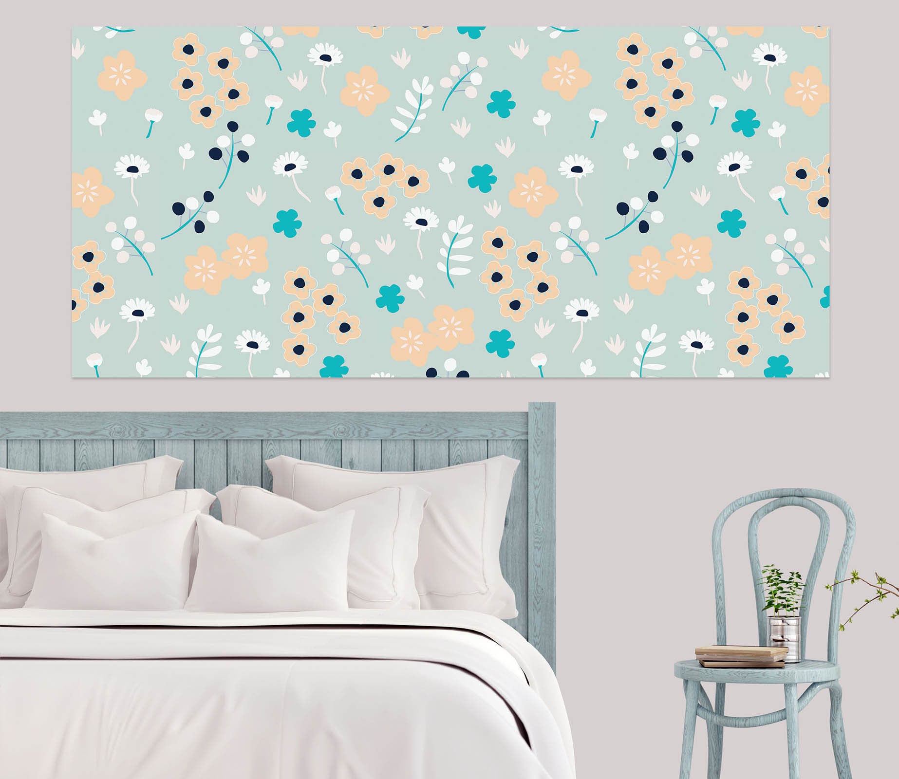3D Flower Pattern 006 Jillian Helvey Wall Sticker