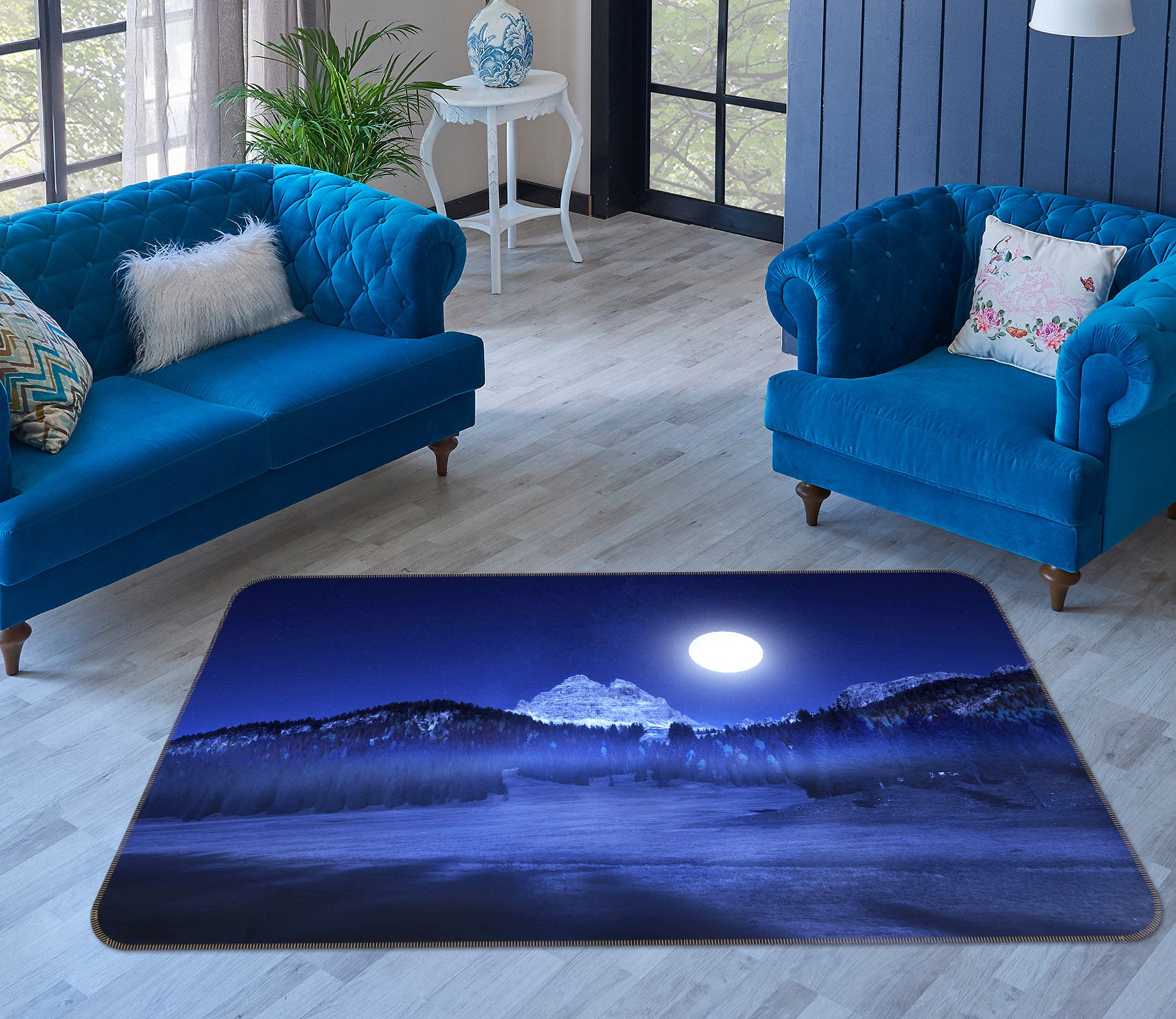 3D Silent Valley 1166 Marco Carmassi Rug Non Slip Rug Mat