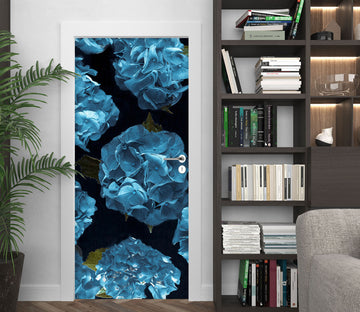 3D Blue Flowers 5047 Assaf Frank Door Mural