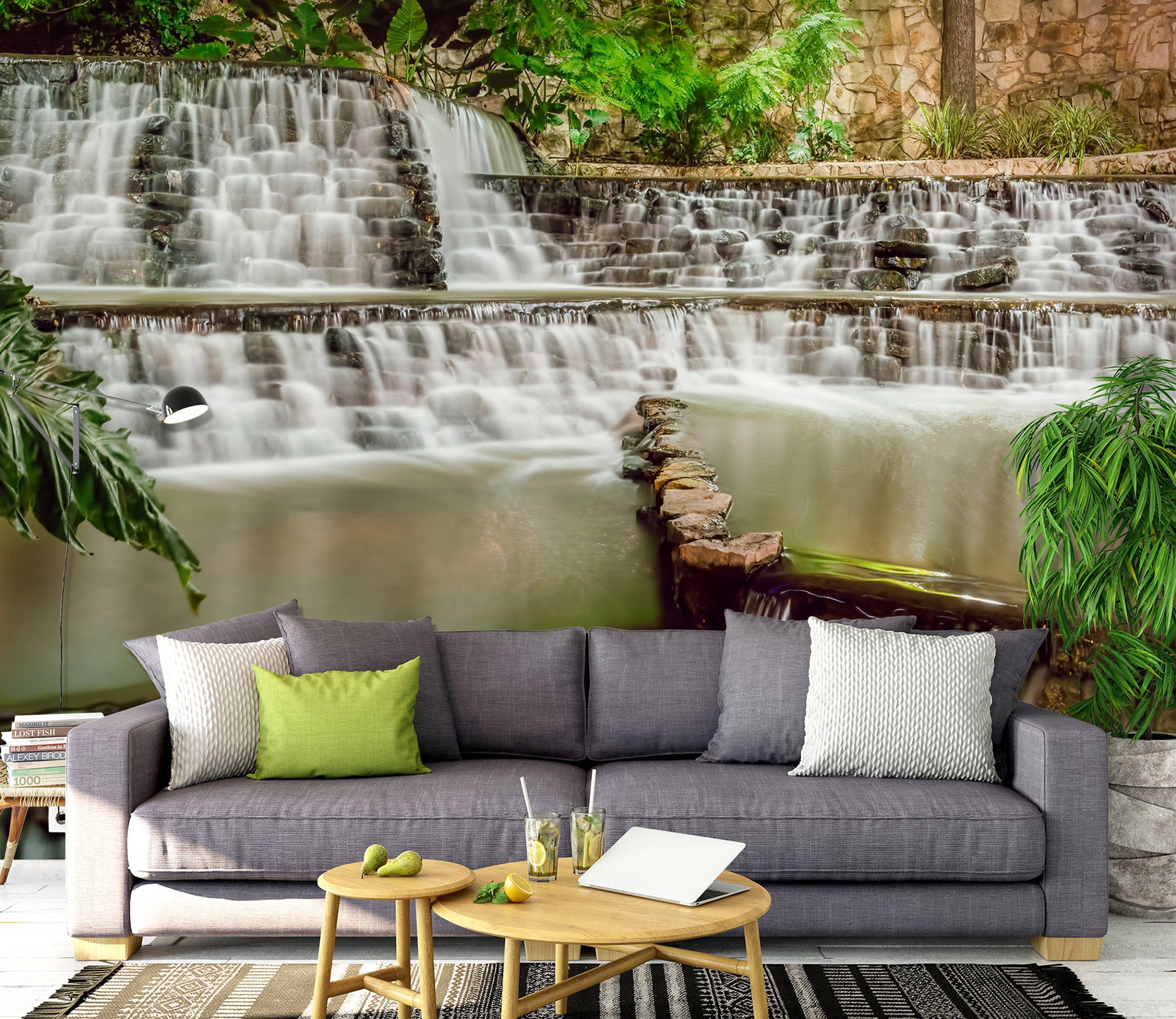 3D Waterfall River 5238 Beth Sheridan Wall Mural Wall Murals