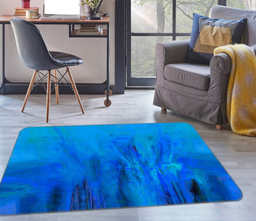 3D Blue Graffiti 1022 Michael Tienhaara Rug Non Slip Rug Mat
