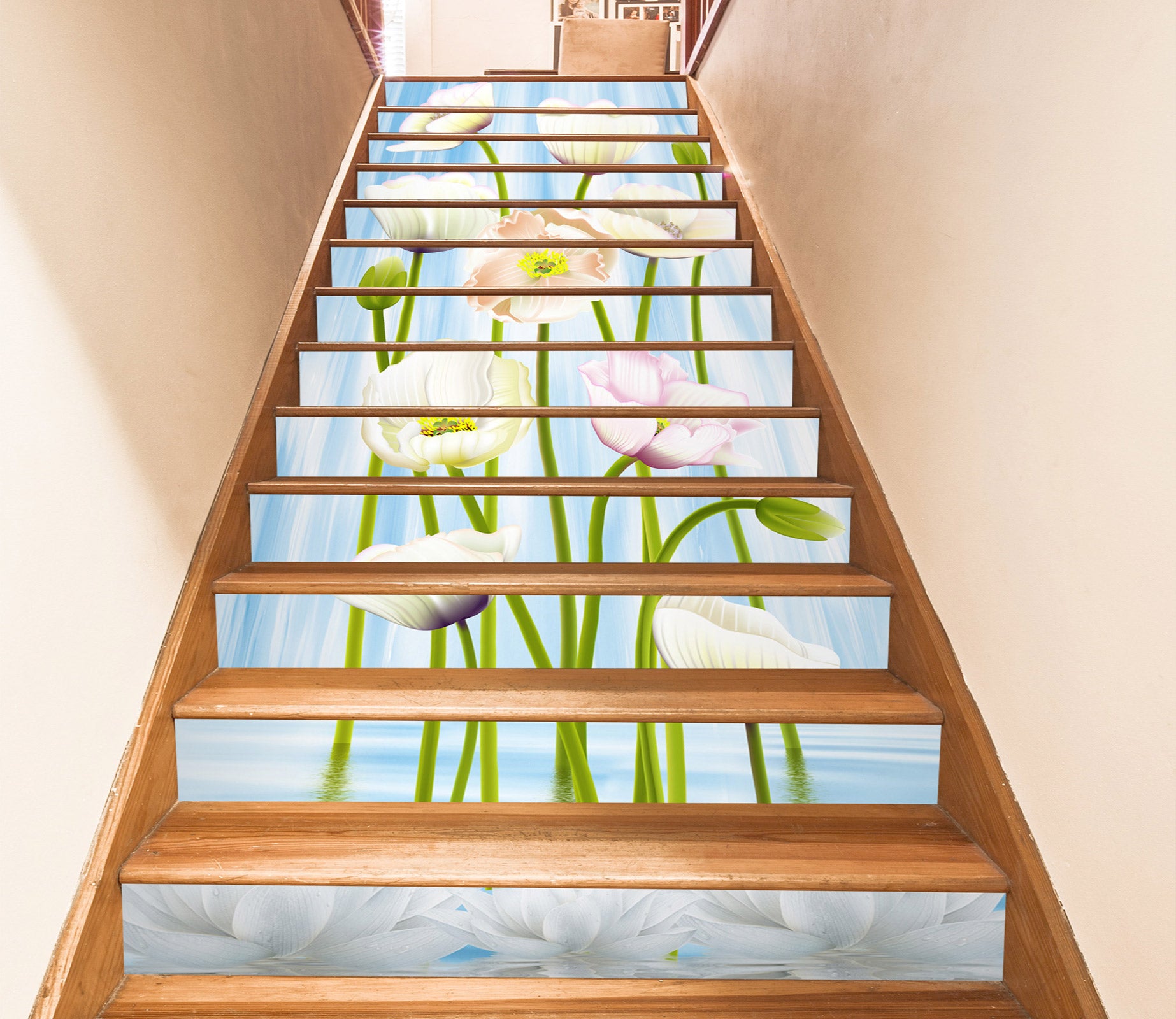 3D Colorful Dream Flowers 049 Stair Risers