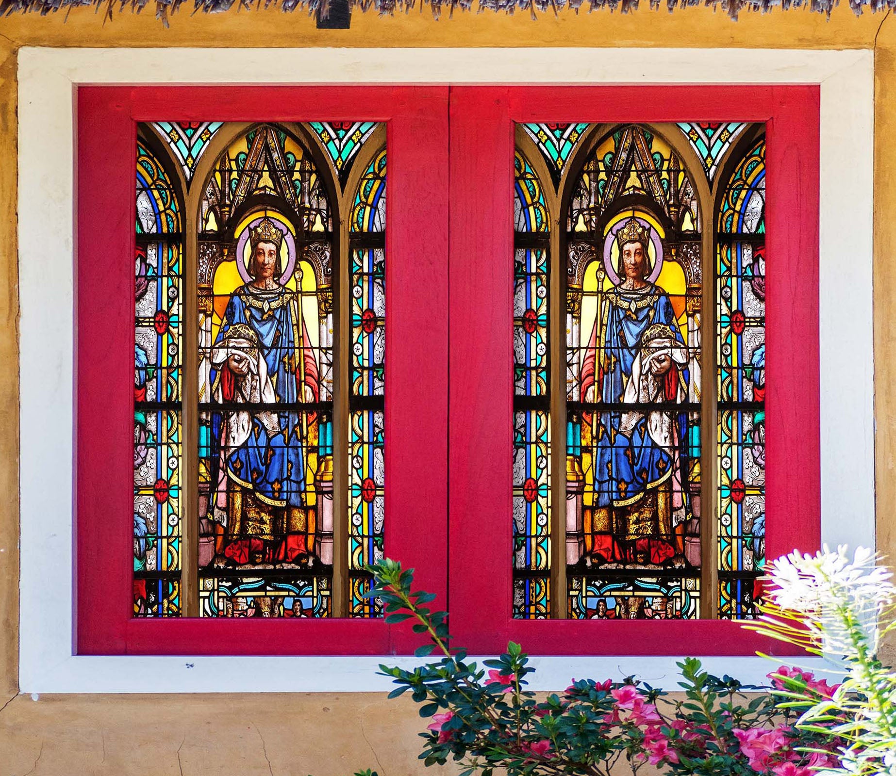 3D Princess Crown 220 Window Film Print Sticker Cling Stained Glass UV Block