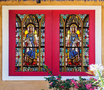 3D Princess Crown 220 Window Film Print Sticker Cling Stained Glass UV Block