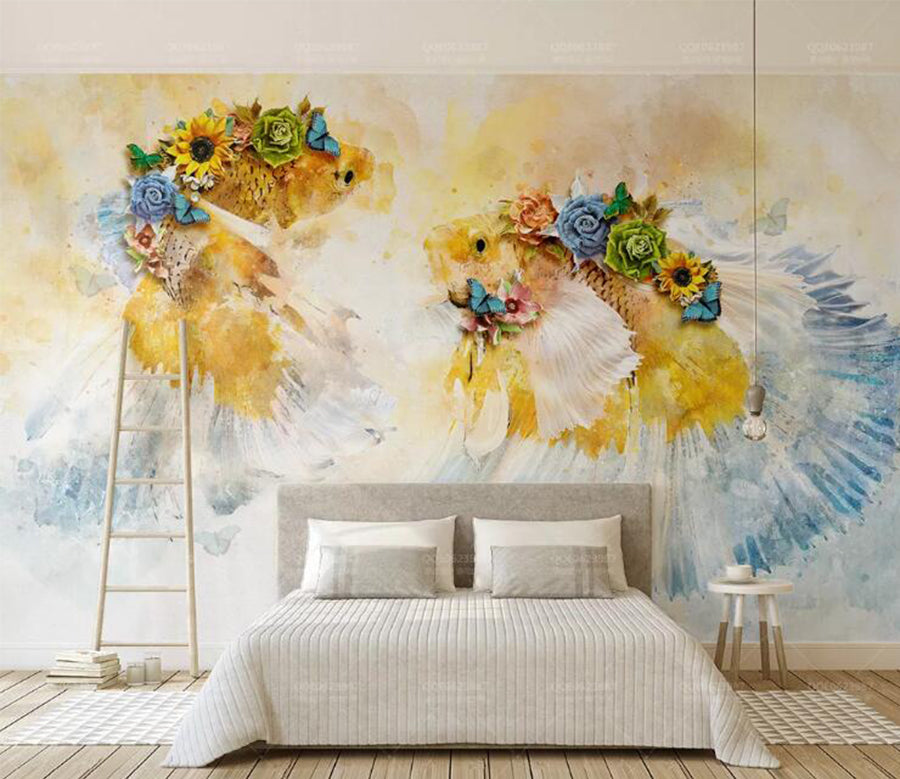 3D Colored Garland WC199 Wall Murals