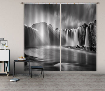 3D Grey Waterfall 131 Marco Carmassi Curtain Curtains Drapes