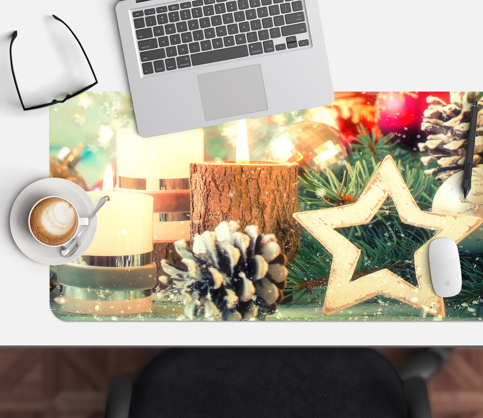 3D Pineta Five-Pointed Star 53174 Christmas Desk Mat Xmas