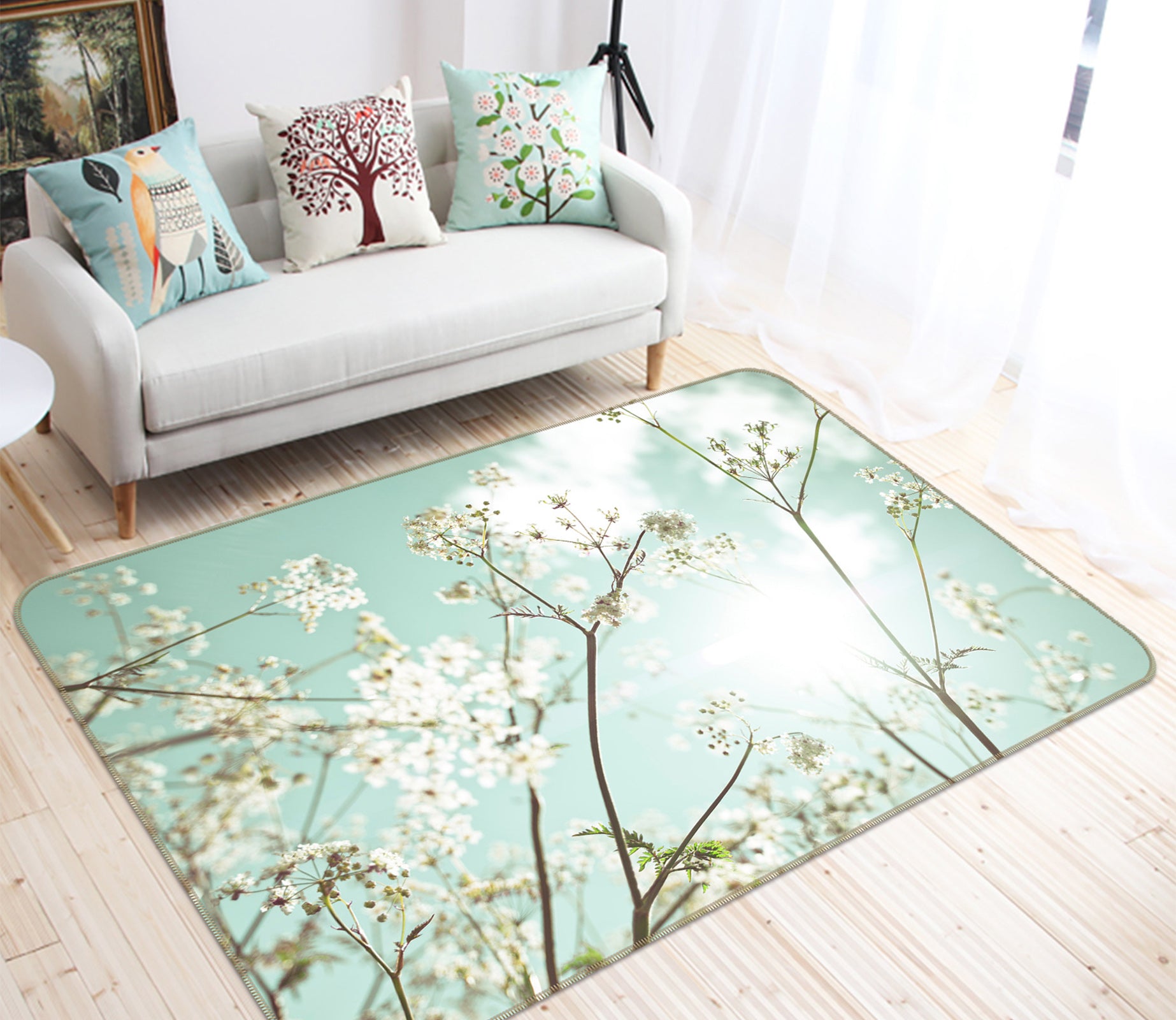 3D Sunshine Flower 1005 Assaf Frank Rug Non Slip Rug Mat