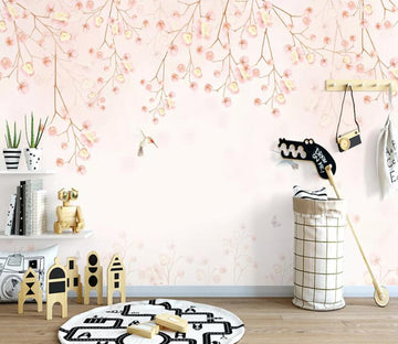 3D Pink Leaves WC44 Wall Murals Wallpaper AJ Wallpaper 2 