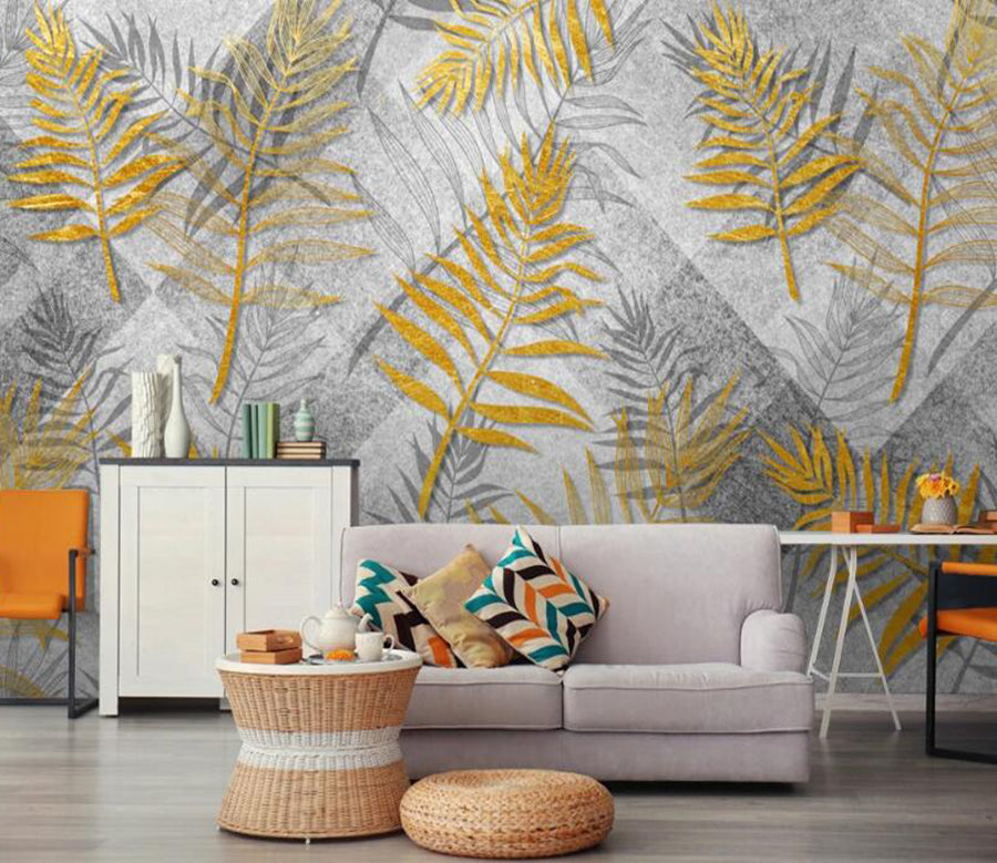 3D Falling Autumn Leaves 664 Wall Murals