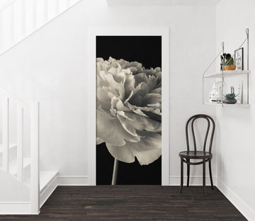 3D Grey Flowers 106189 Assaf Frank Door Mural
