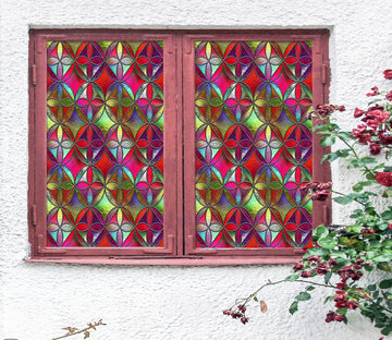 3D Irregular Pattern 205 Window Film Print Sticker Cling Stained Glass UV Block