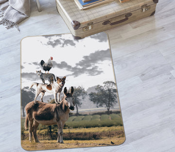 3D Donkey Puppy 157 Animal Non Slip Rug Mat