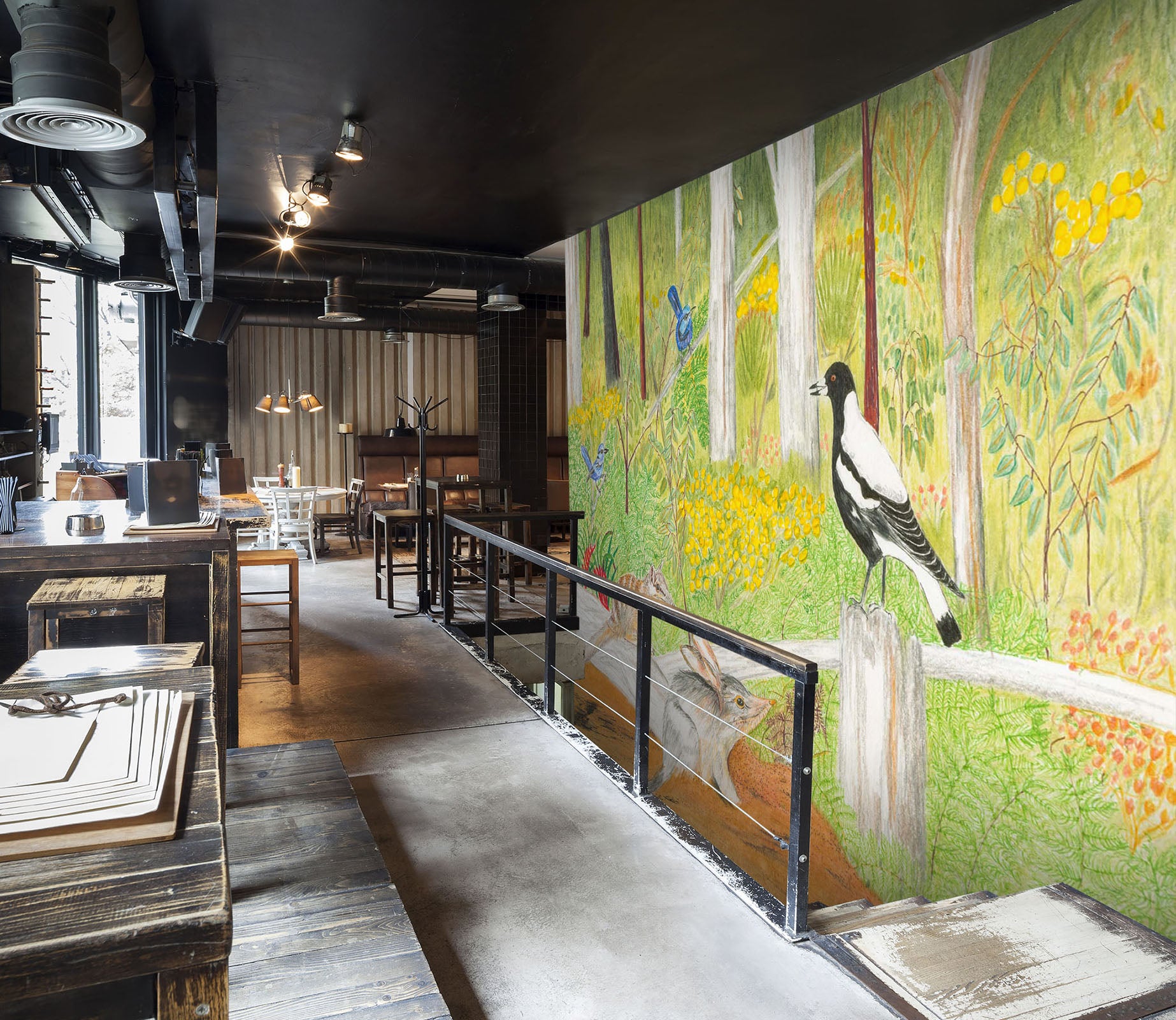 3D Forest Pigeon 1408 Michael Sewell Wall Mural Wall Murals